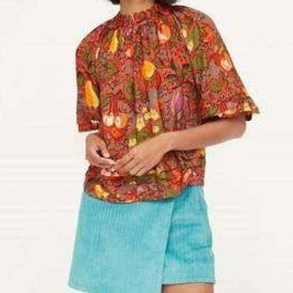 Rhode Dafina Top Size Small Highland Orchard Bramble Berry Print - Picture 2 of 10